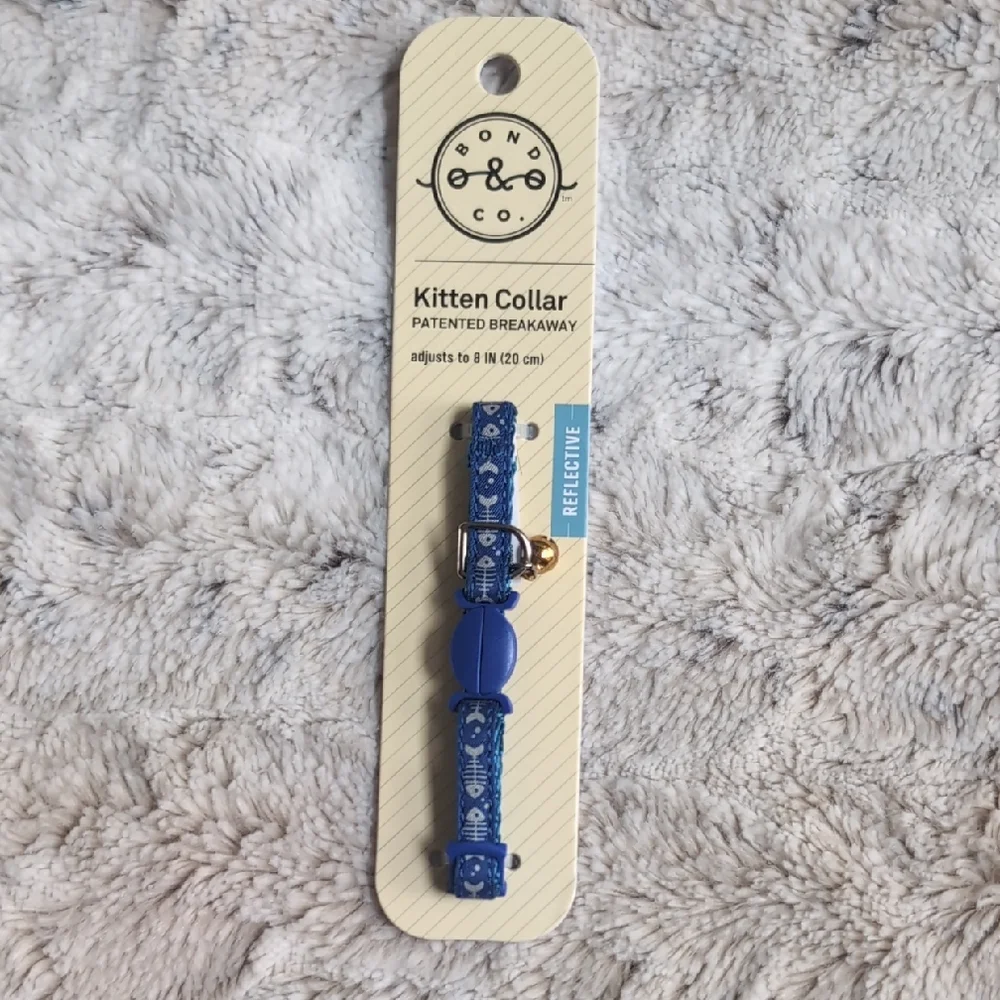 Bond & Co Blue Fish Patented Breakaway Kitten Collar